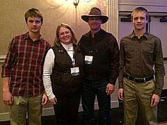 Pictured: Carson, Jodie, Warren & Ryan when our family was awarded the 2013 Mercer County, ND Soil Conservation District Award.